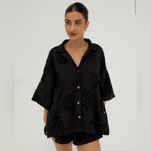 Seacycle Swim SANTORINI SET IN BLACK - Size Large (AU 12 - US 8) - NWT in bag!